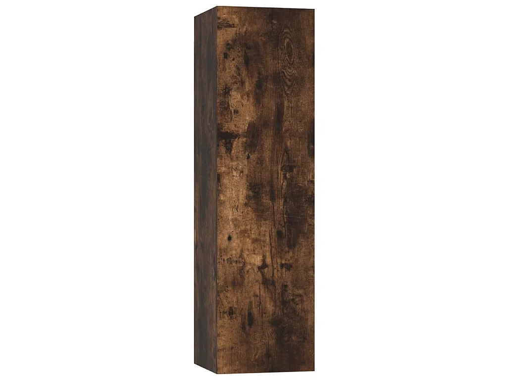 Set Mobili Porta TV 3 pz Rovere Fumo in Legno Multistrato