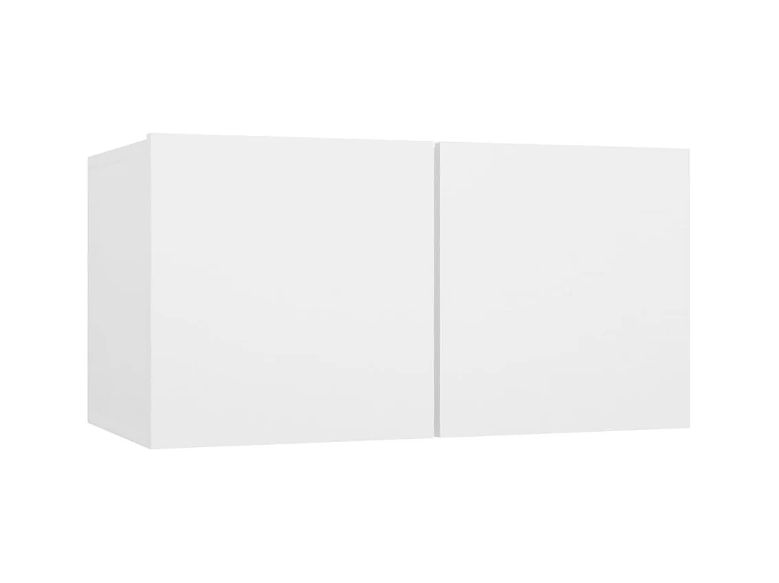 Set de muebles para TV 8 piezas madera contrachapada blanco