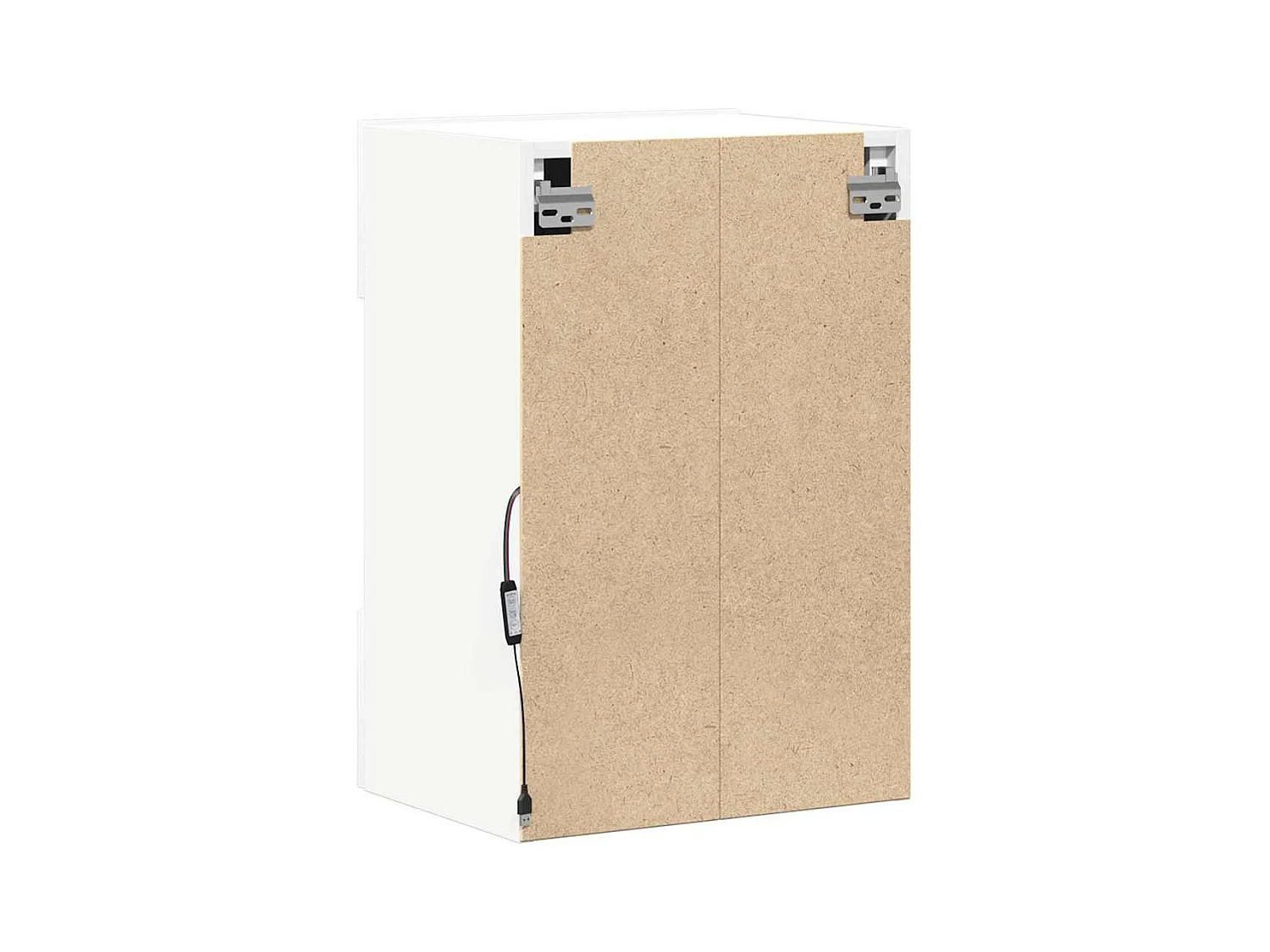 Meubles muraux avec lumières LED pour TV 2 pcs blanc 40x30x60,5 cm