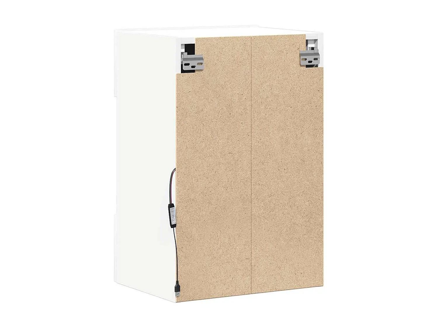 Meubles muraux avec lumières LED pour TV 2 pcs blanc 40x30x60,5 cm