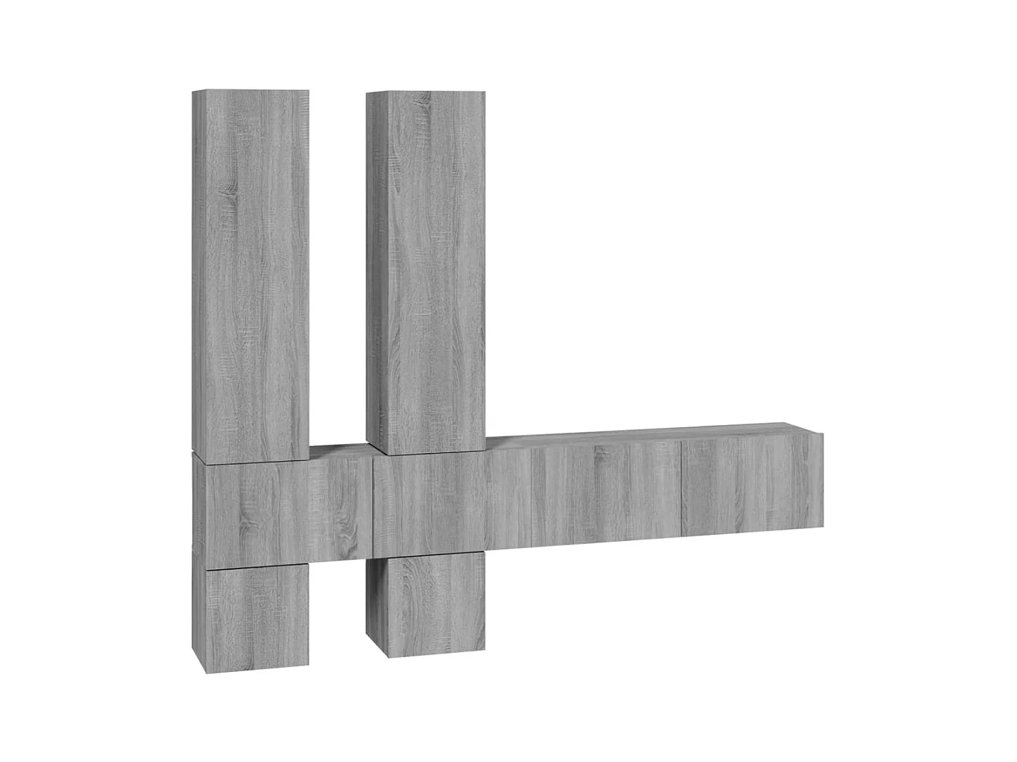 TV-Wandschrank Grau Sonoma Holzwerkstoff