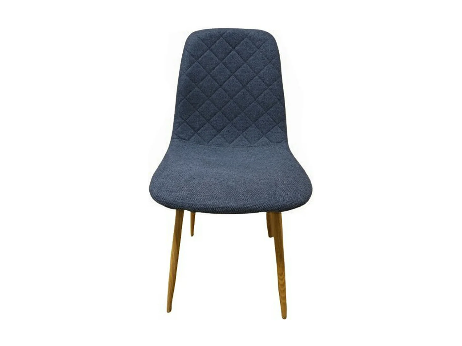 Pack de 4 sillas de comedor de 86x45x54 cm de tela en azul oscuro con patas roble Suiz