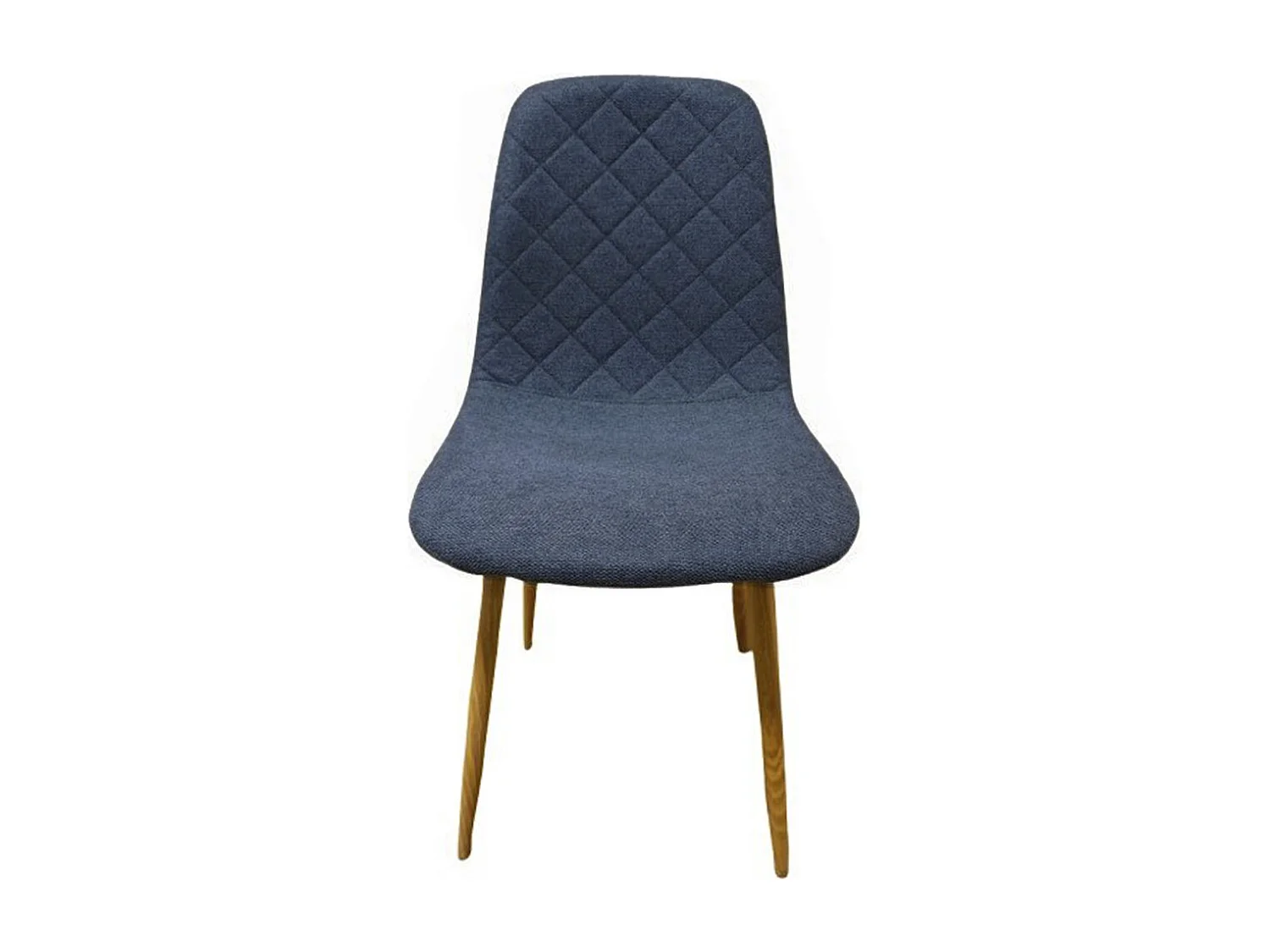 Pack de 4 sillas de comedor de 86x45x54 cm de tela en azul oscuro con patas roble Suiz