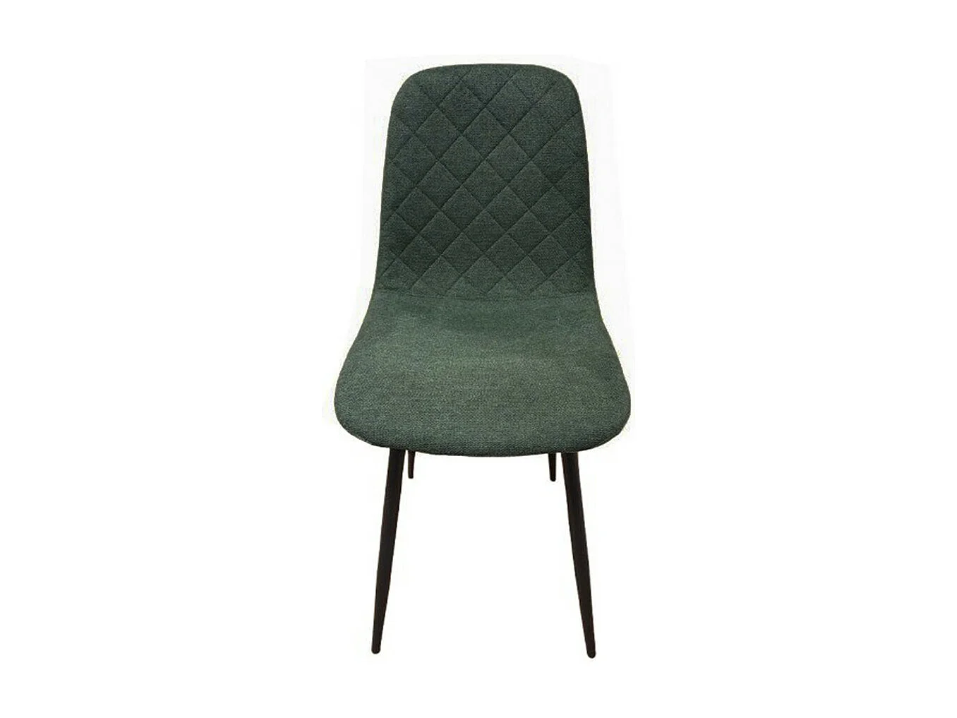 Pack de 4 sillas de comedor de 86x45x54 cm de tela en verde oscuro con patas negras Suiz