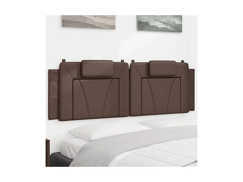 Hoofdbordkussen "Viana" 160 cm kunstleer bruin