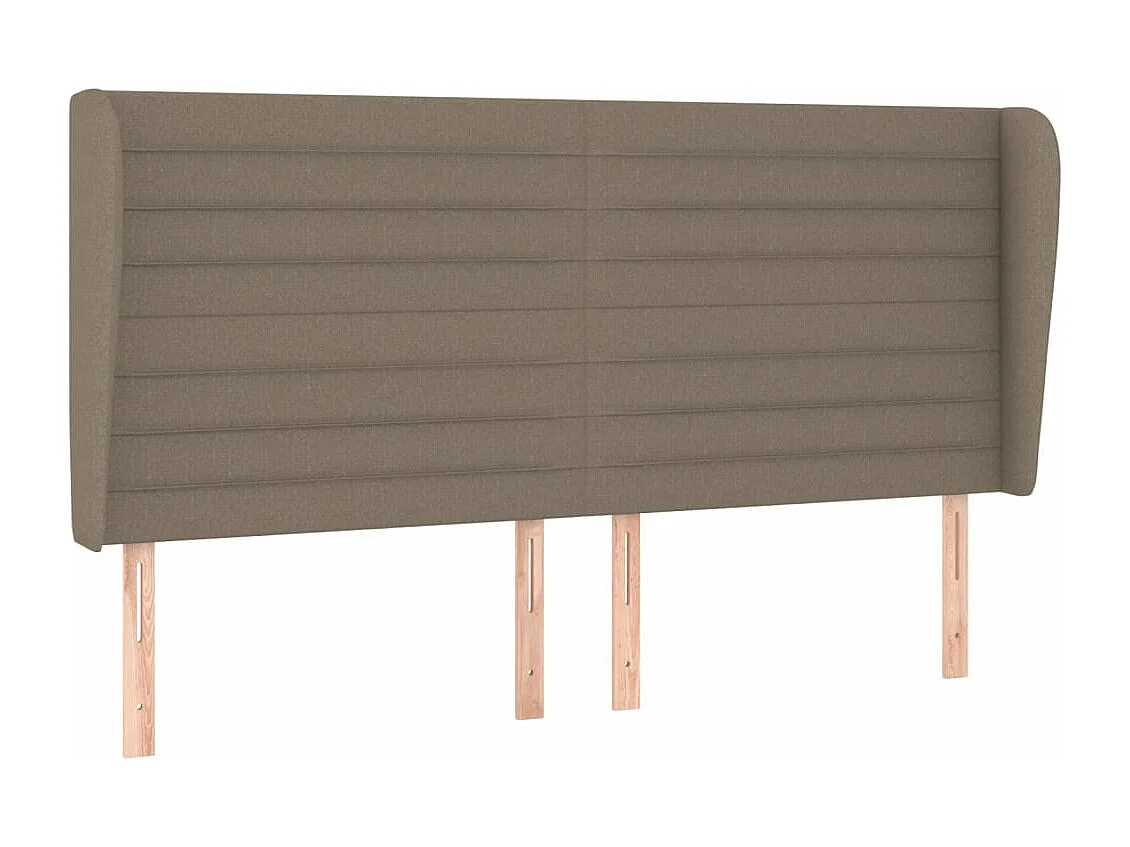 Tête de lit avec oreilles Taupe 183x23x118/128 cm Tissu