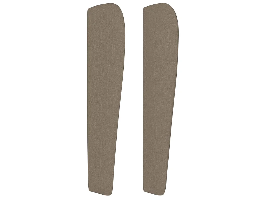 Kopfteil mit Ohren Taupe 183x23x118/128 cm Stoff