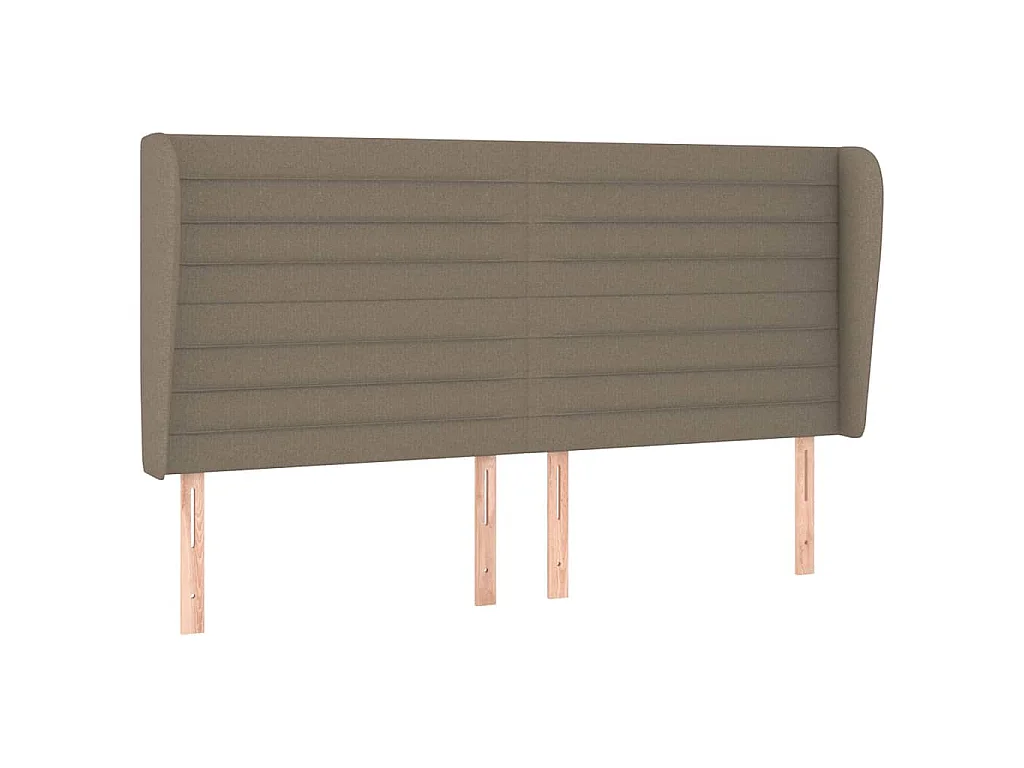 Tête de lit avec oreilles Taupe 183x23x118/128 cm Tissu