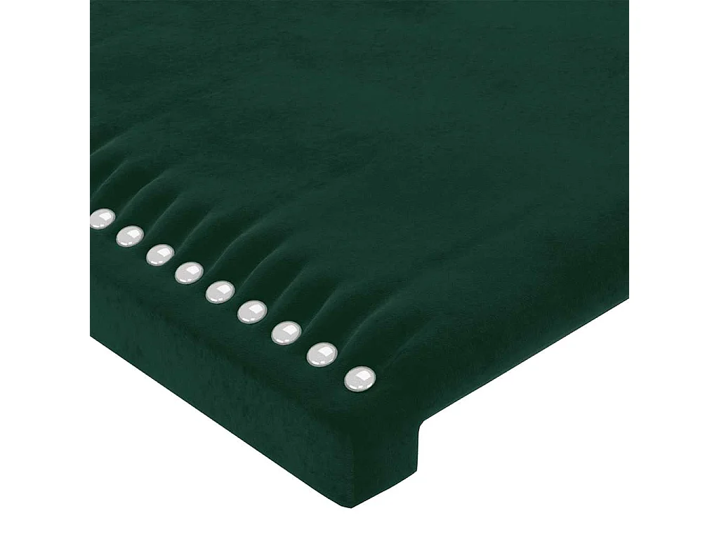 LED Kopfteil Dunkelgrün 203x16x78/88 cm Samt