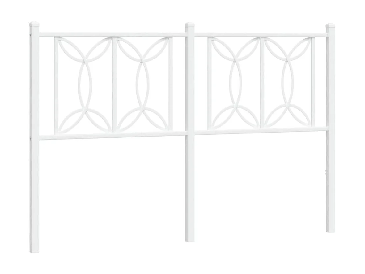 Testiera in Metallo Bianco 140 cm