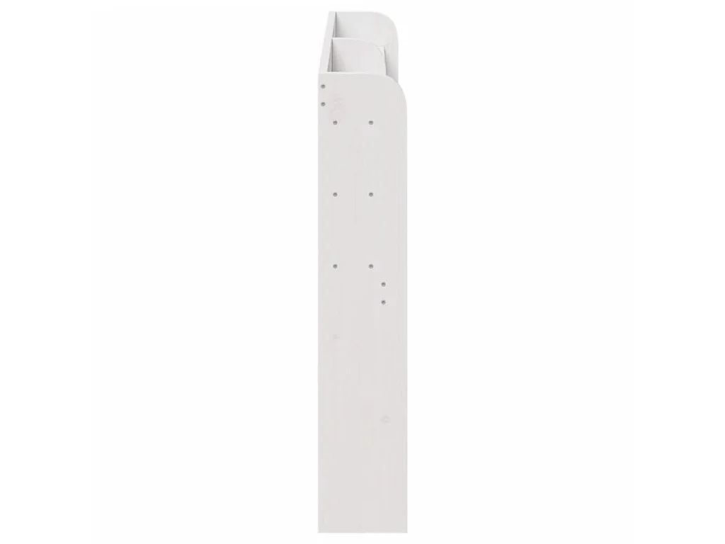 Hoofdbord met schappen 140 cm massief grenenhout wit