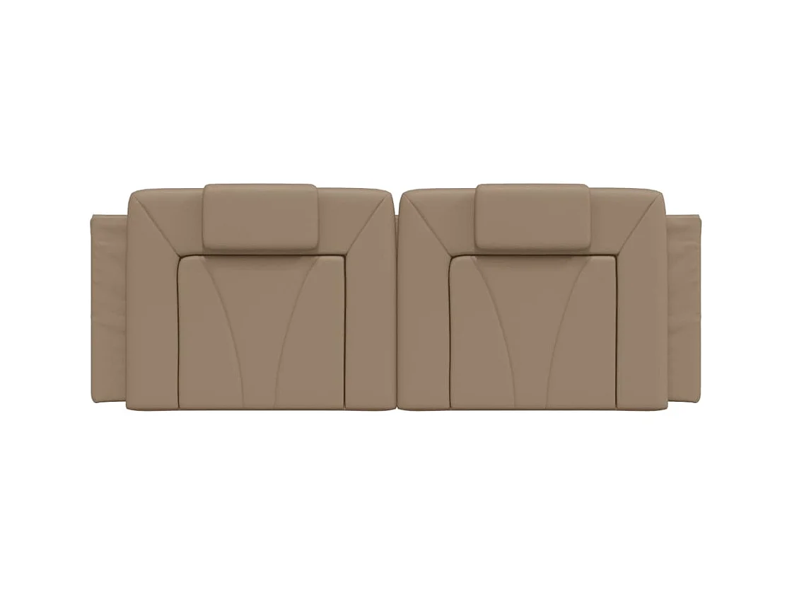 Hoofdbordkussen "Viana" 140 cm kunstleer cappuccinokleurig