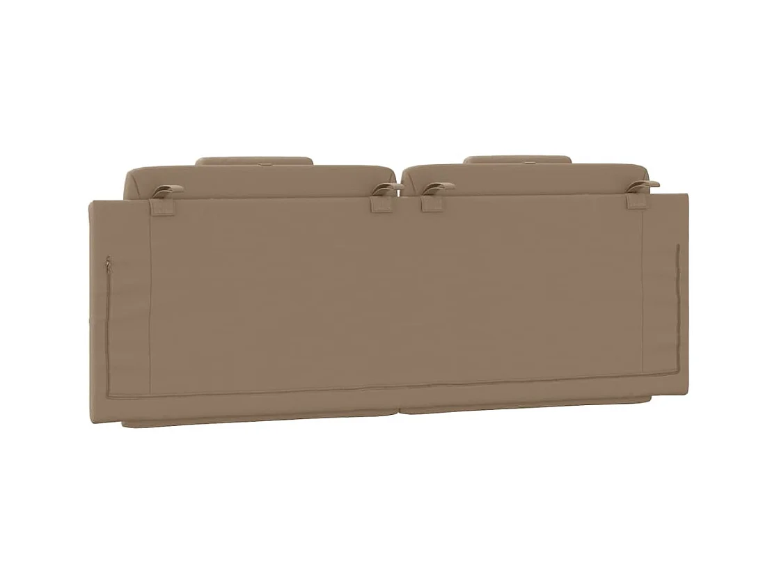 Hoofdbordkussen "Viana" 140 cm kunstleer cappuccinokleurig