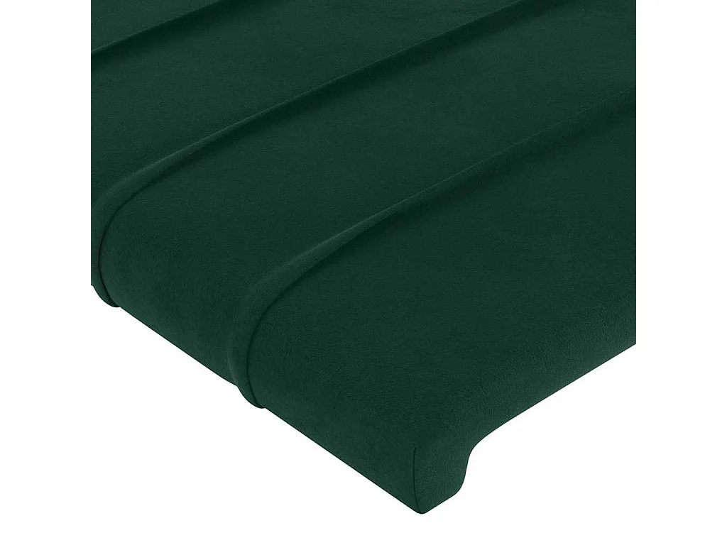 Têtes de lit 2 pcs Vert foncé 90x5x78/88 cm Velours