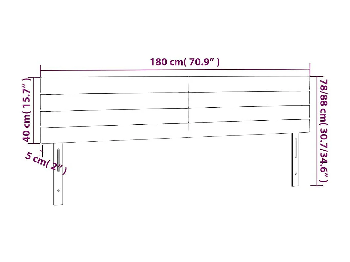 Têtes de lit 2 pcs Vert foncé 90x5x78/88 cm Velours