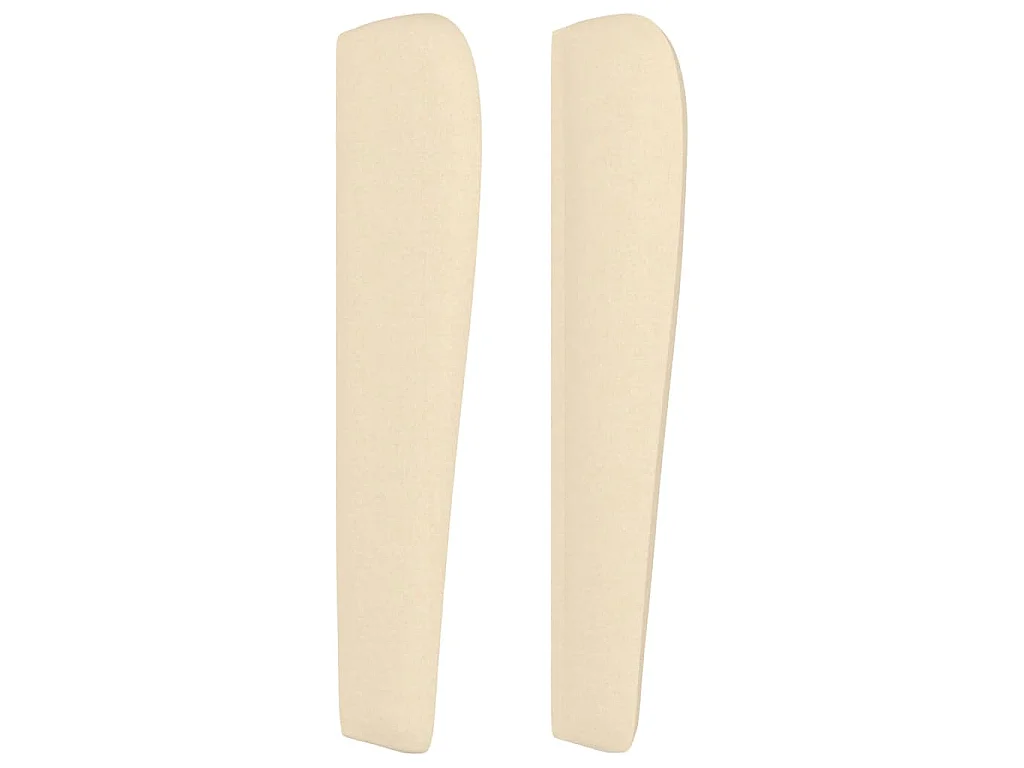 Tête de lit avec oreilles Crème 103x23x118/128 cm Tissu