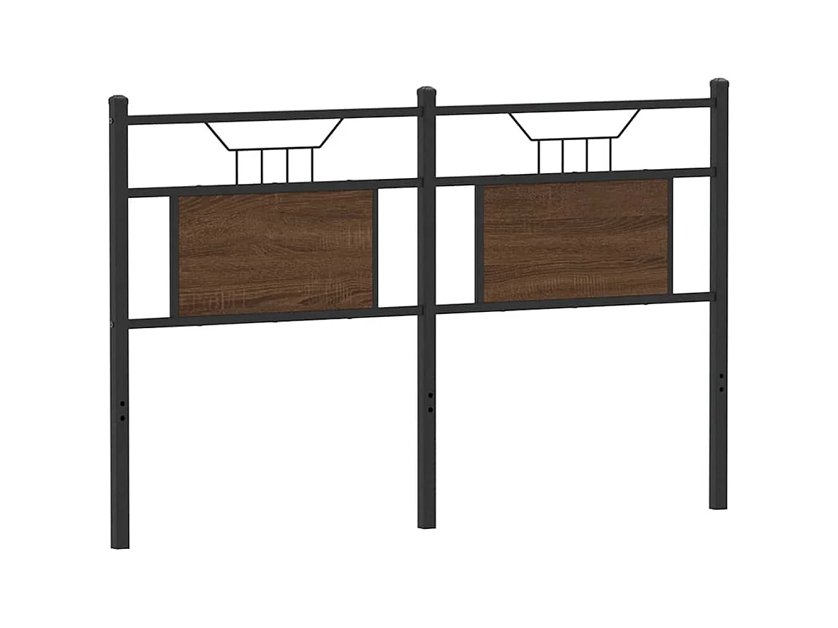 Tête de lit chêne marron 150 cm bois d'ingénierie et acier