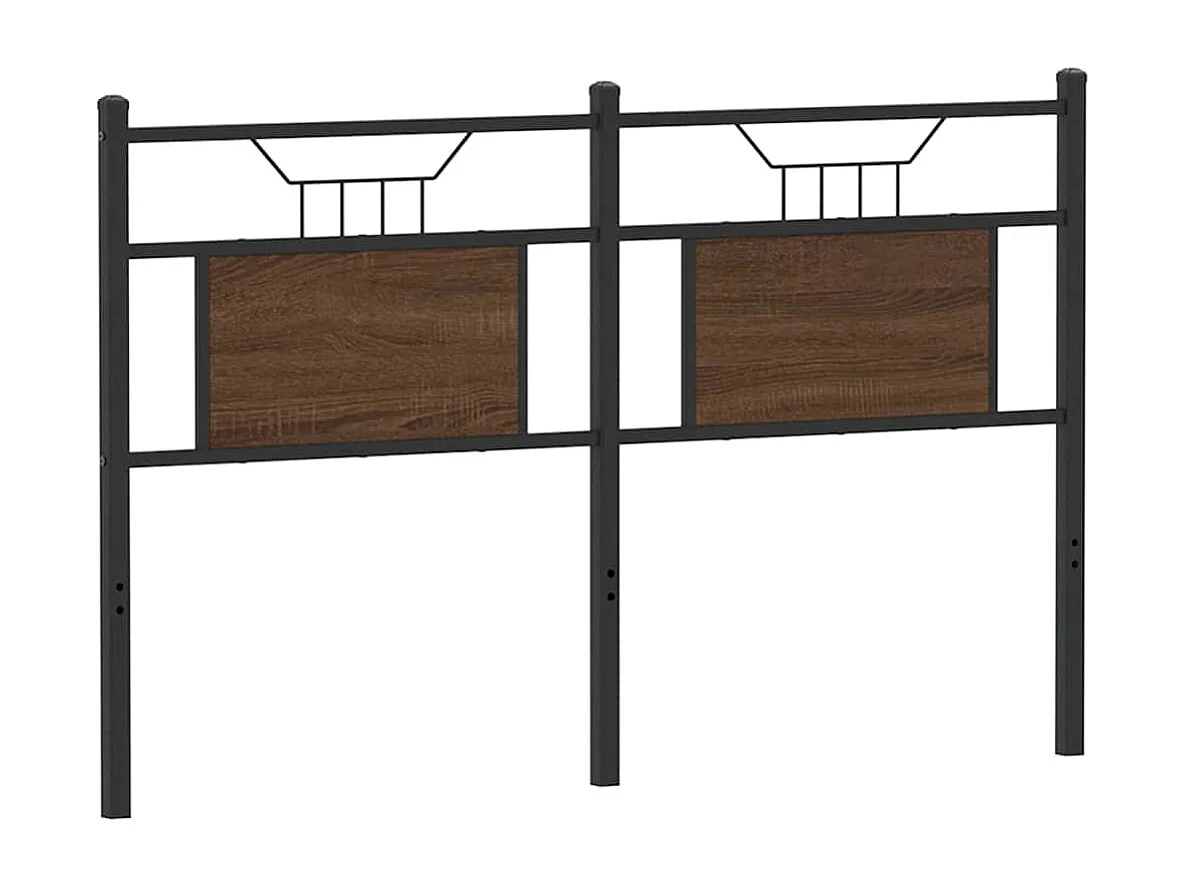 Tête de lit chêne marron 150 cm bois d'ingénierie et acier