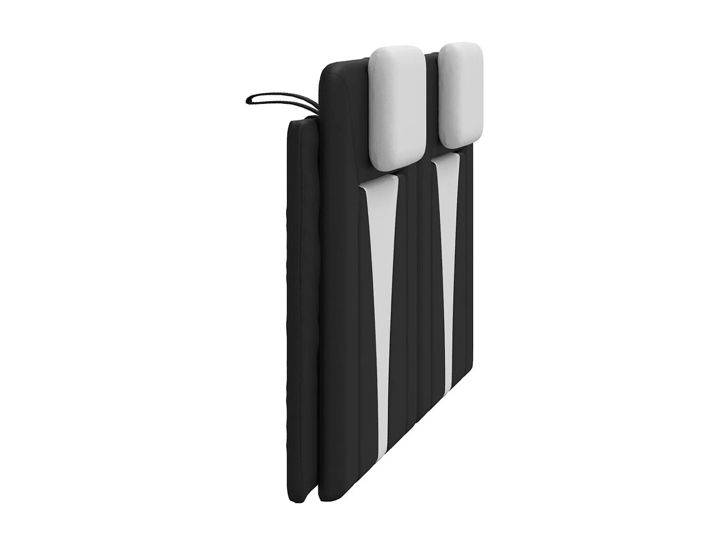 Cuscino Testiera Viana Nero e Bianco 140 cm in Similpelle