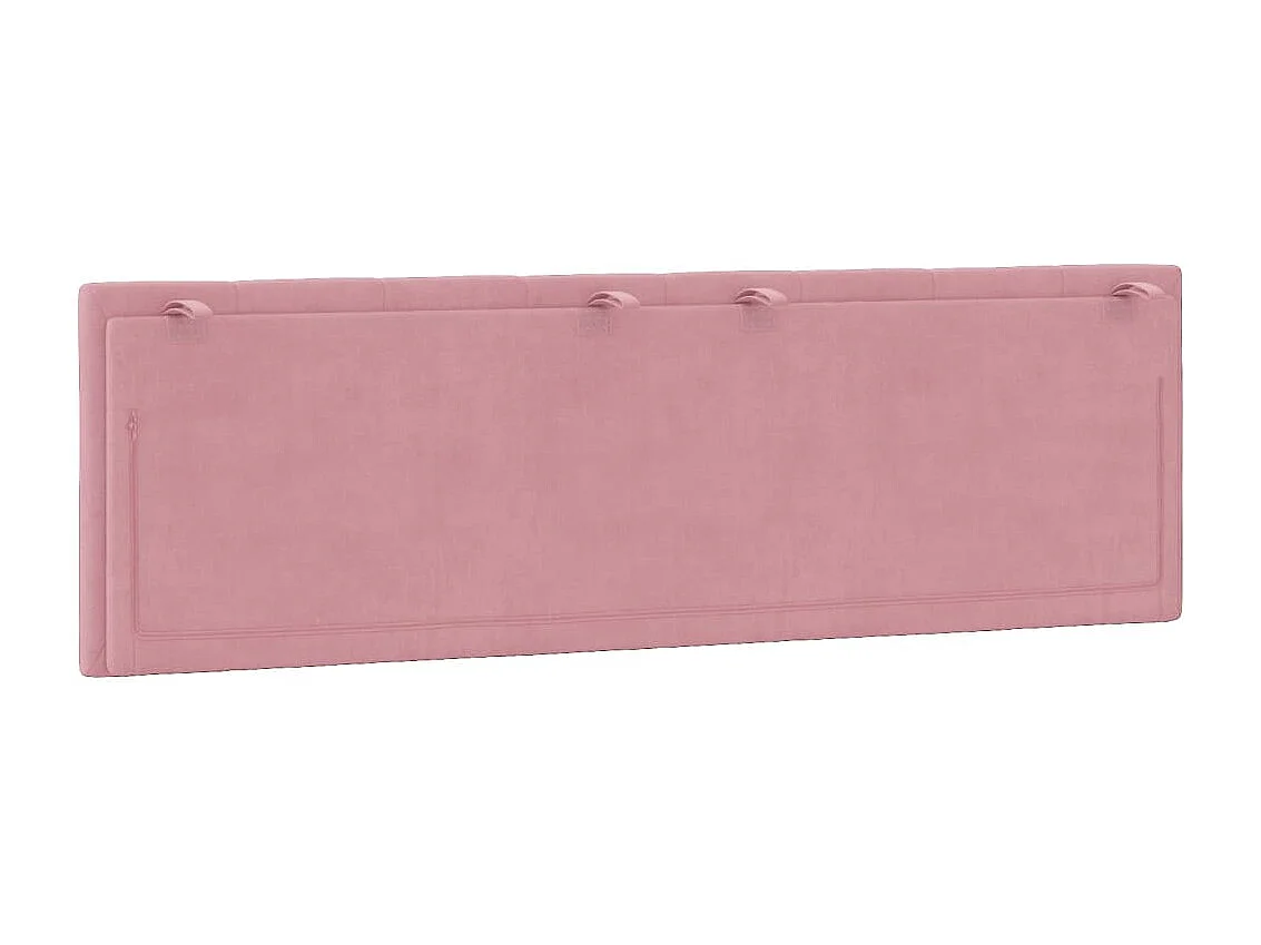 Coussin de tête de lit Hanko rose 160 cm velours