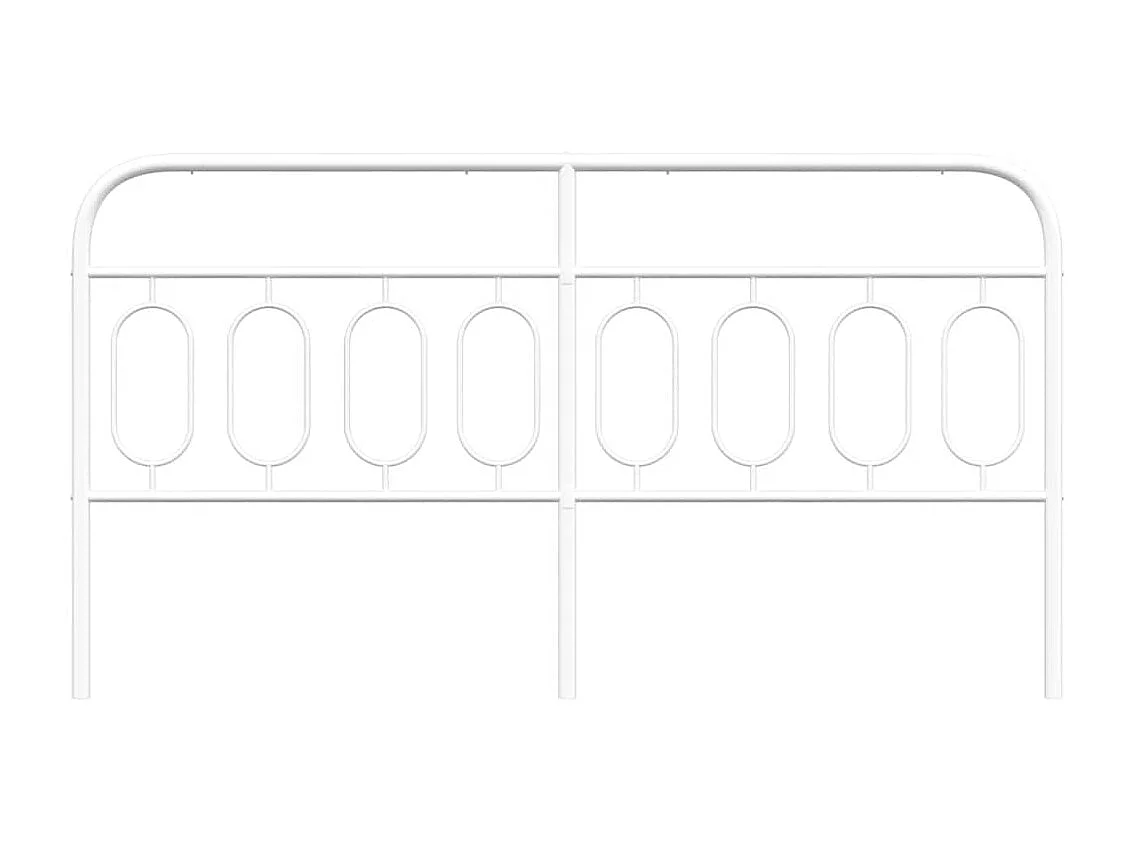 Vervangend hoofdbord 160 cm metaal wit