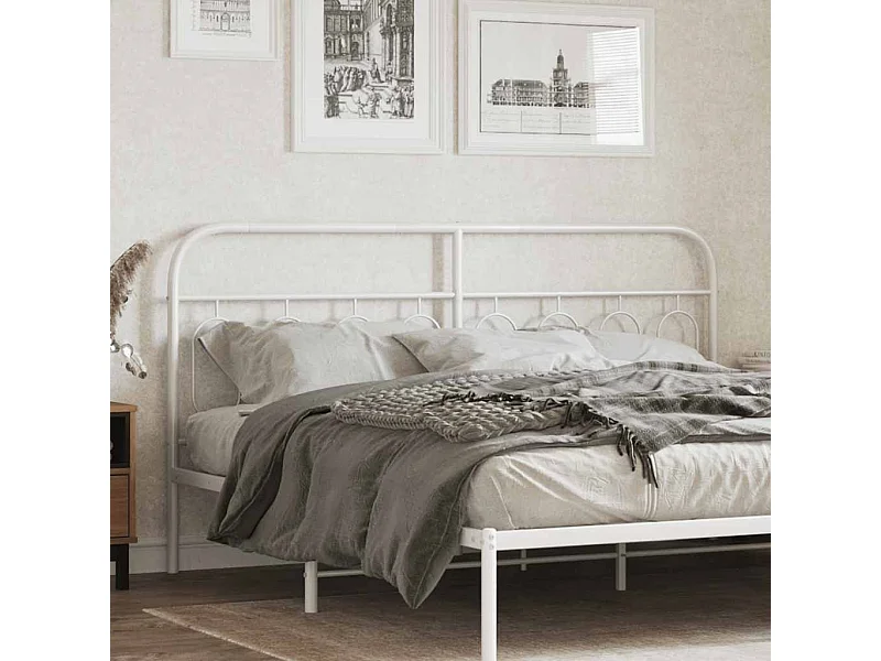 Tête de lit de remplacement métal blanc 160 cm