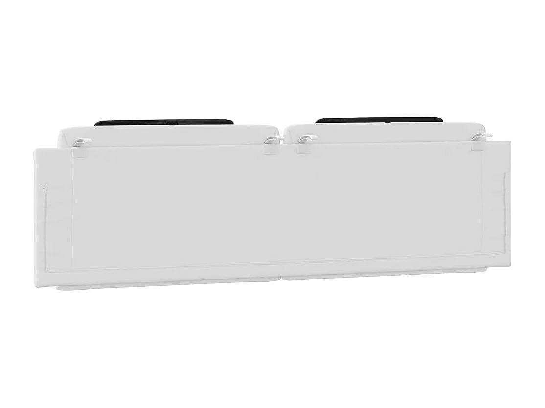 Cuscino Testiera Viana Bianco e Nero 180 cm in Similpelle