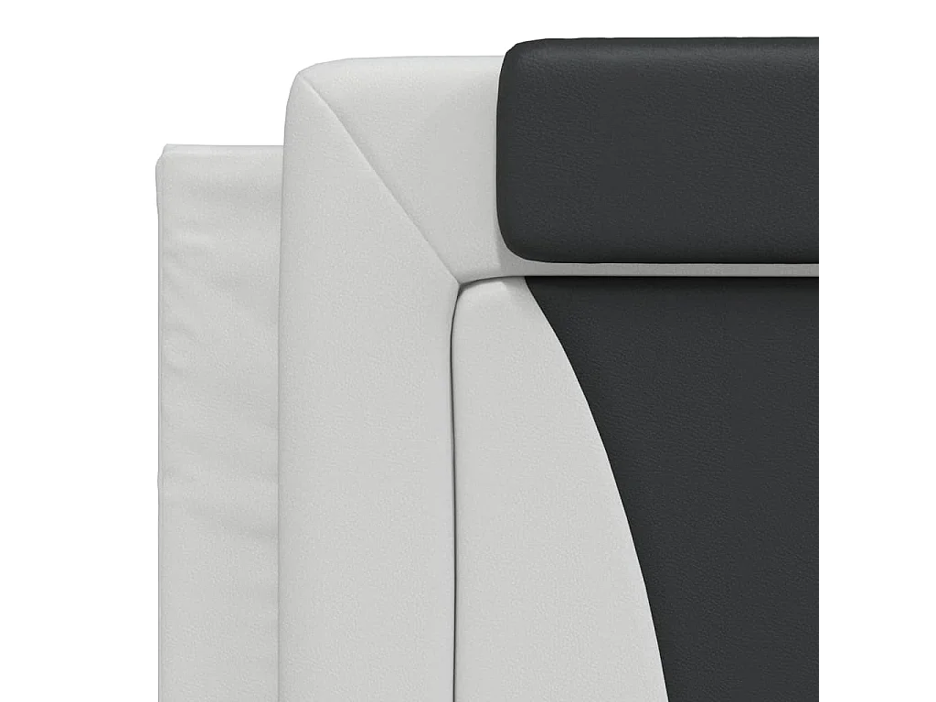 Cuscino Testiera Viana Bianco e Nero 180 cm in Similpelle