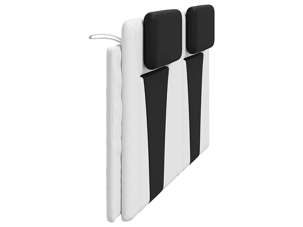 Coussin de tête de lit Viana blanc et noir 180 cm similicuir