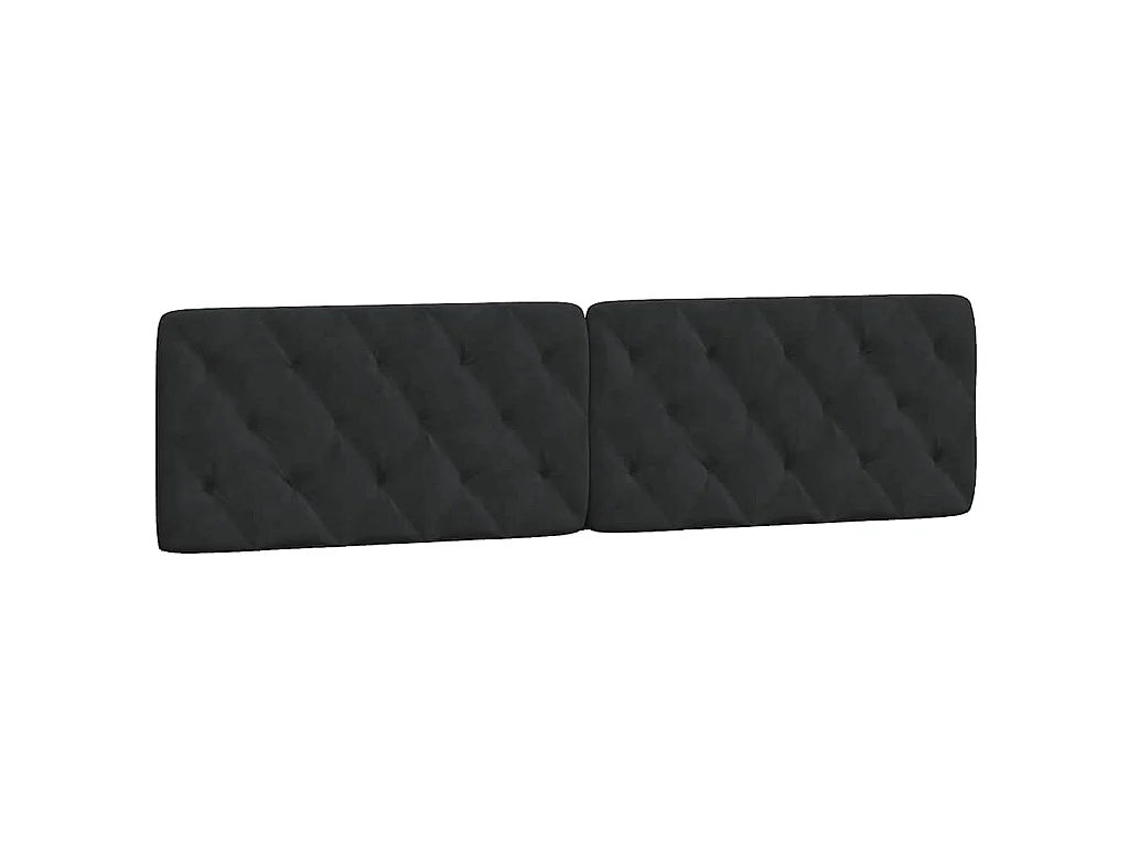 Cuscino Testiera Nero 200 cm in Velluto