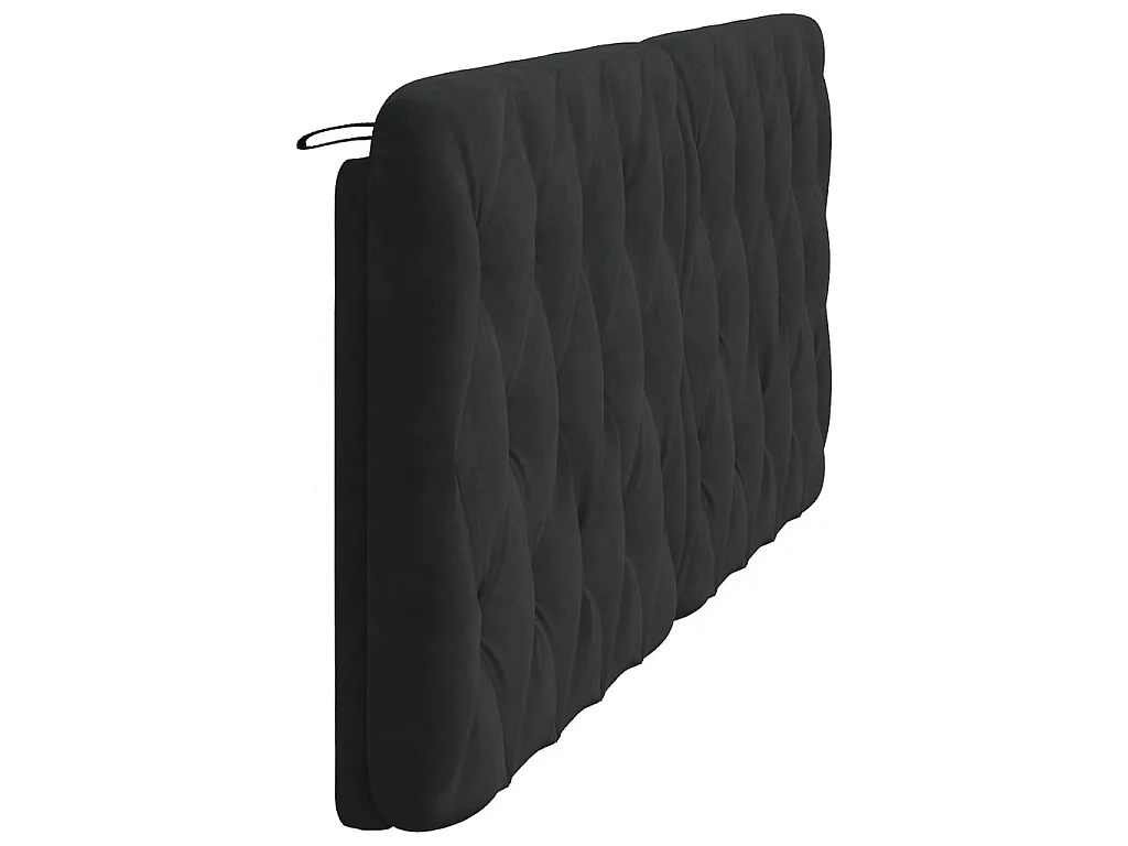 Cuscino Testiera Nero 200 cm in Velluto