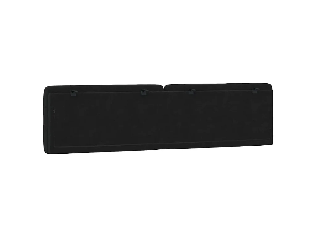 Cuscino Testiera Nero 200 cm in Velluto