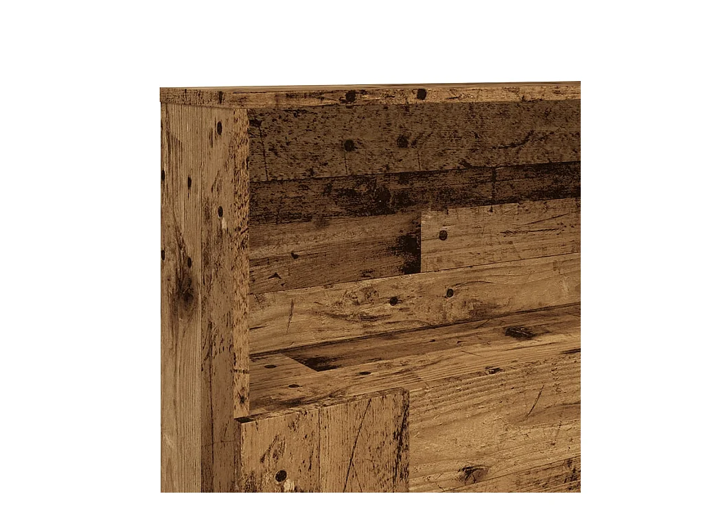 Armoire de tête de lit vieux bois 200x19x103,5 cm