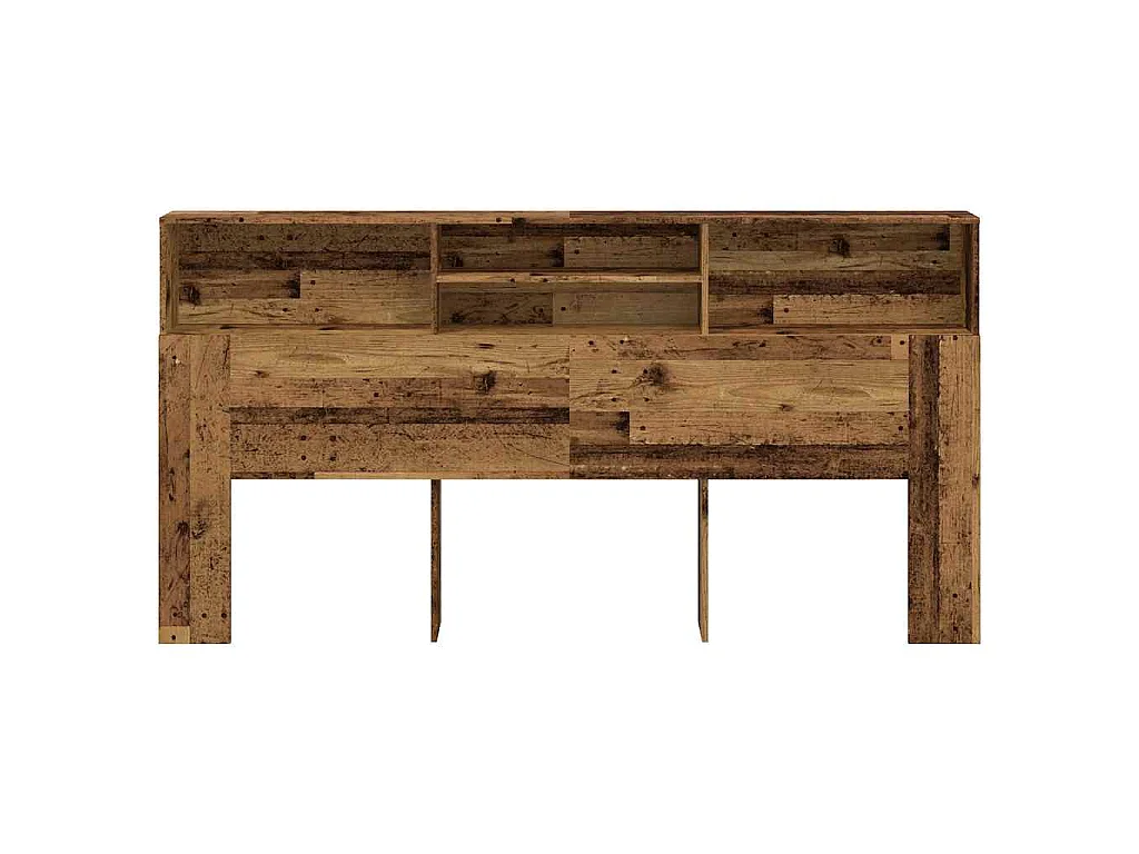 Armoire de tête de lit vieux bois 200x19x103,5 cm