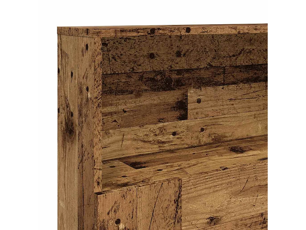 Armoire de tête de lit vieux bois 200x19x103,5 cm