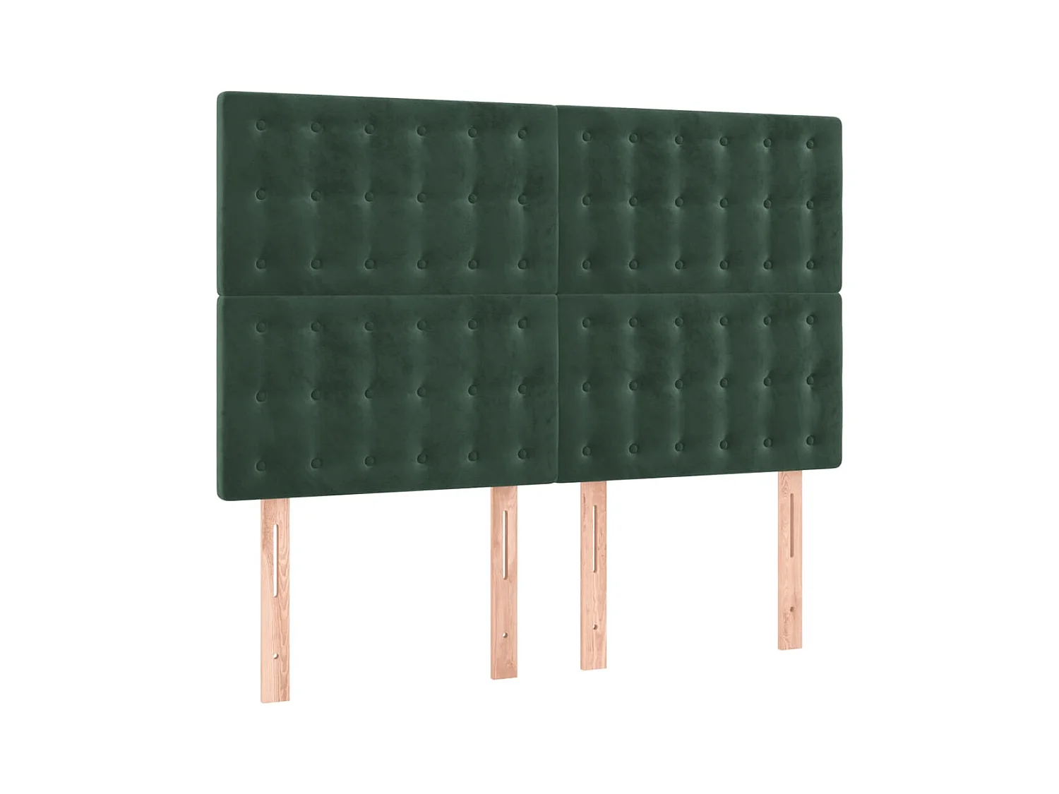 Tête de lit à LED Vert foncé 144x5x118/128 cm Velours