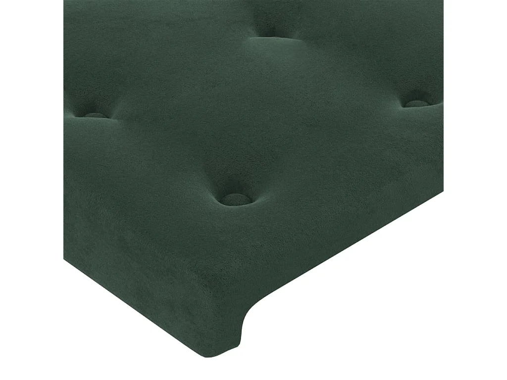 LED Kopfteil Dunkelgrün 144x5x118/128 cm Samt
