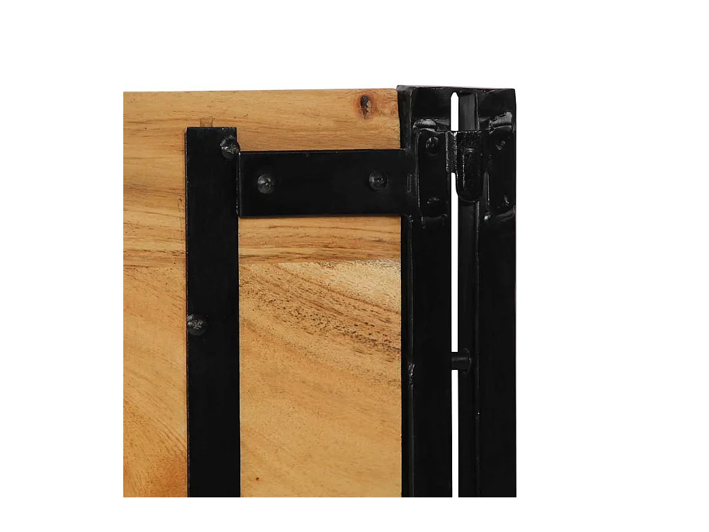 Hoofdeinde 180 cm massief hout acaciahout en ijzer