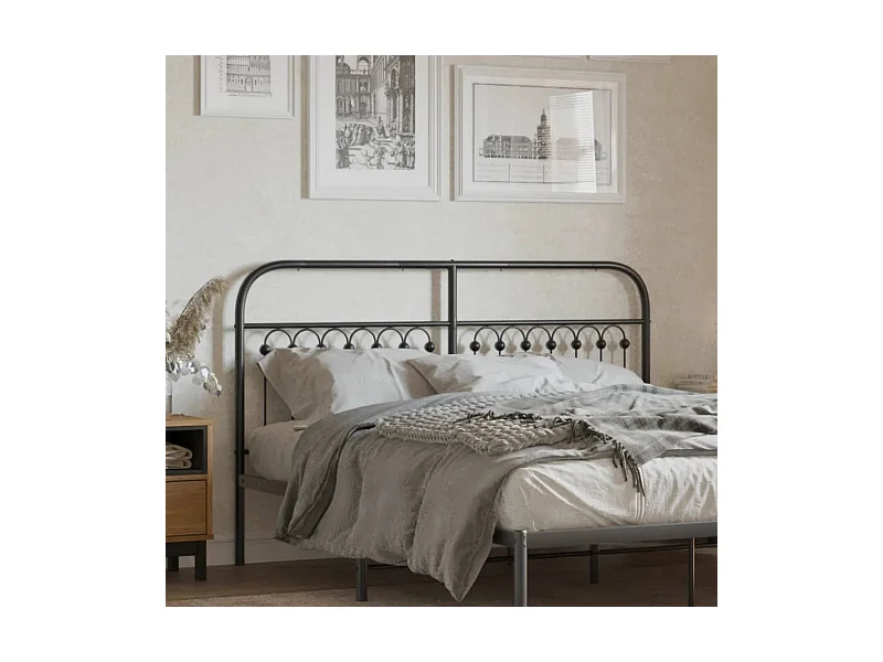 Kopfteil Metall Schwarz 150 cm