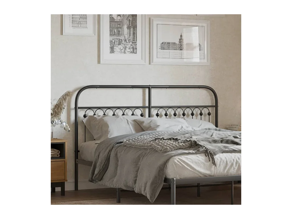 Tête de lit métal noir 150 cm