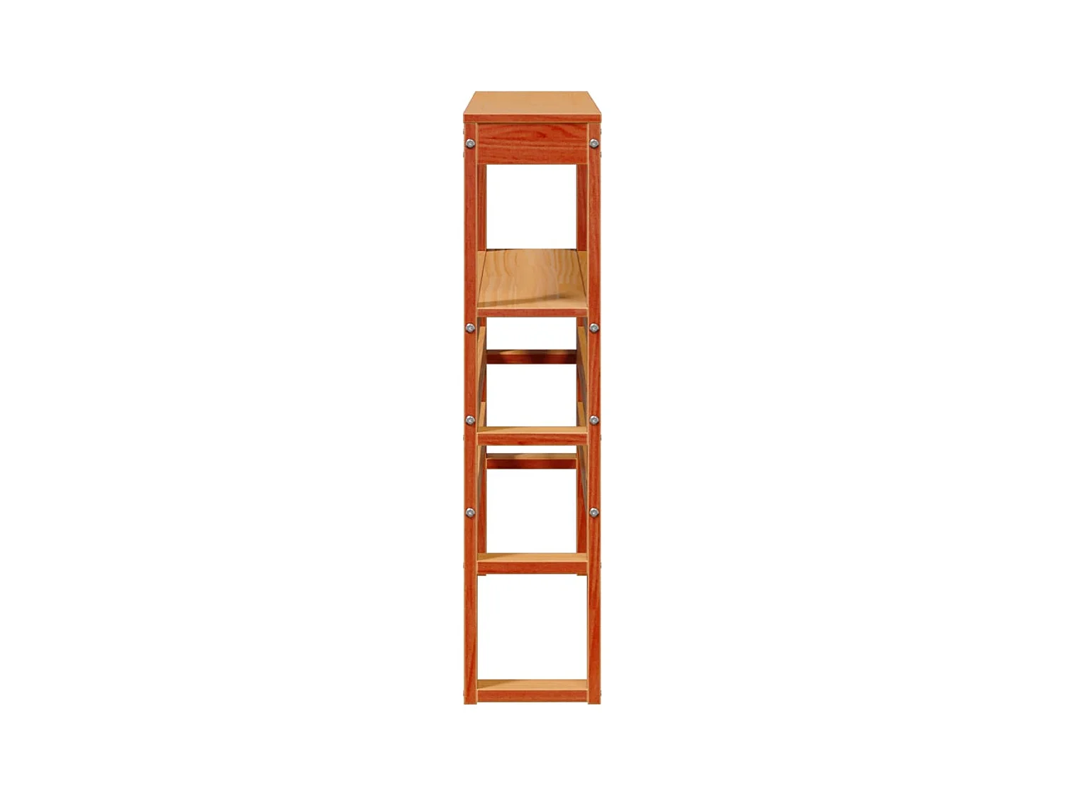 Kopfteil mit Ablagen Wachsbraun 90 cm Massivholz Kiefer