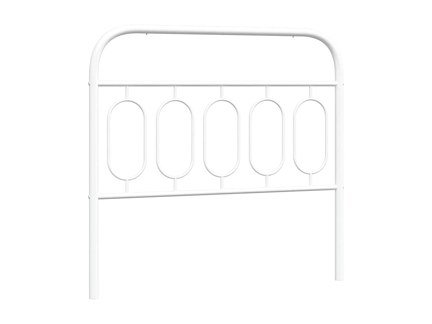 Vervangend hoofdbord 100 cm metaal wit