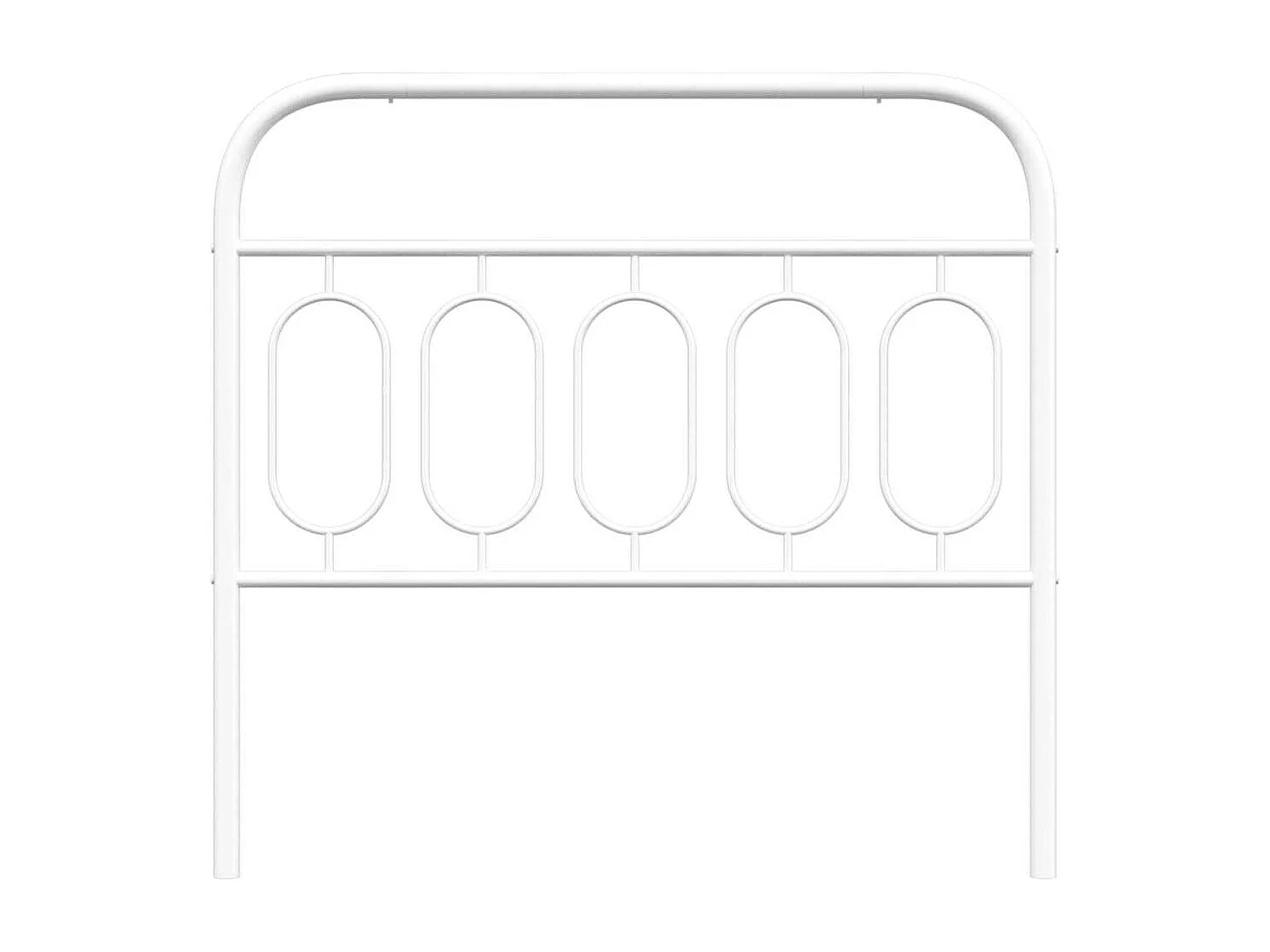 Vervangend hoofdbord 100 cm metaal wit