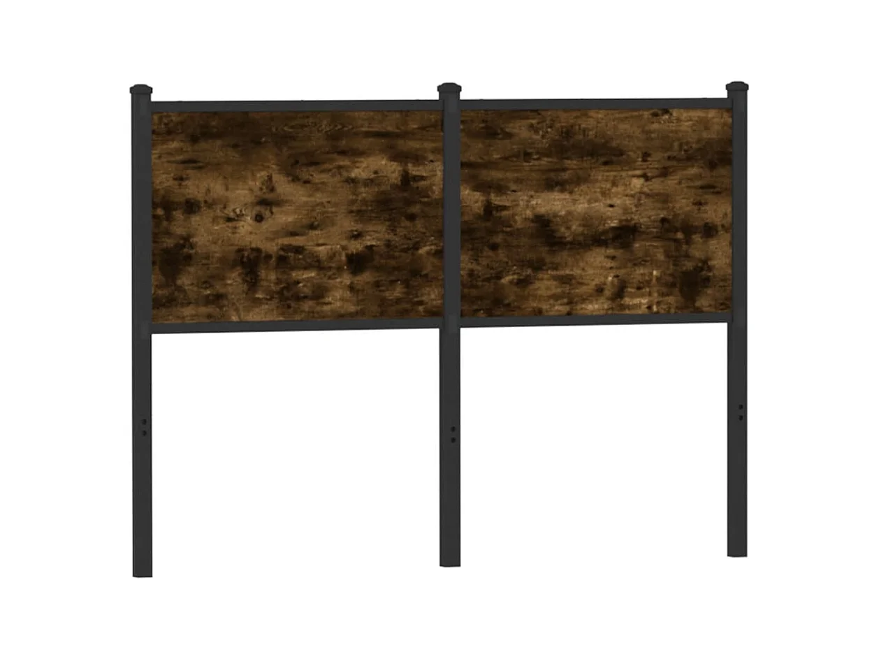 Tête de lit chêne fumé 120 cm bois d'ingénierie et acier