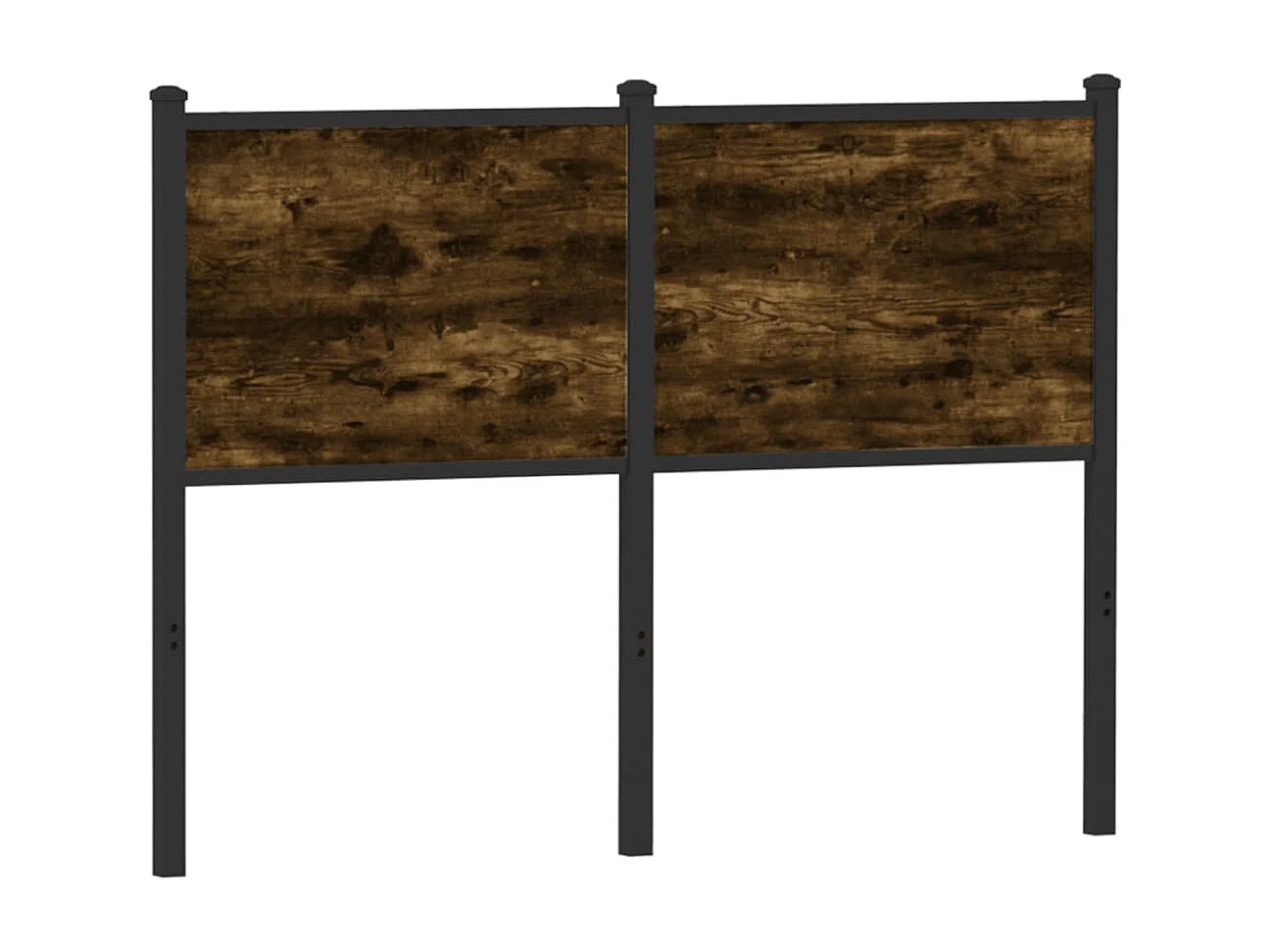Tête de lit chêne fumé 120 cm bois d'ingénierie et acier