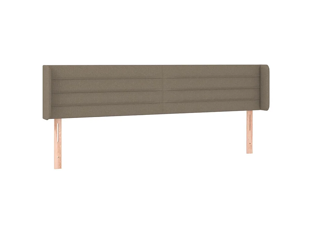 Testiera ad Orecchio Tortora 183x16x78/88 cm in Tessuto