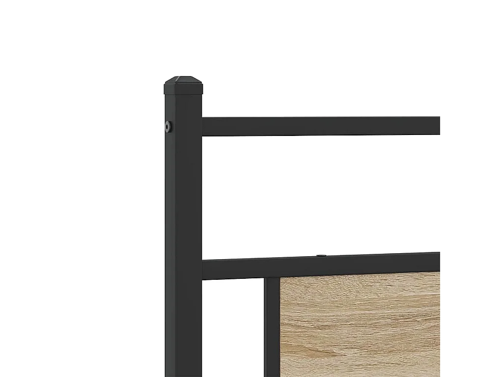 Testiera Rovere Sonoma 200 cm in Legno Multistrato e Acciaio