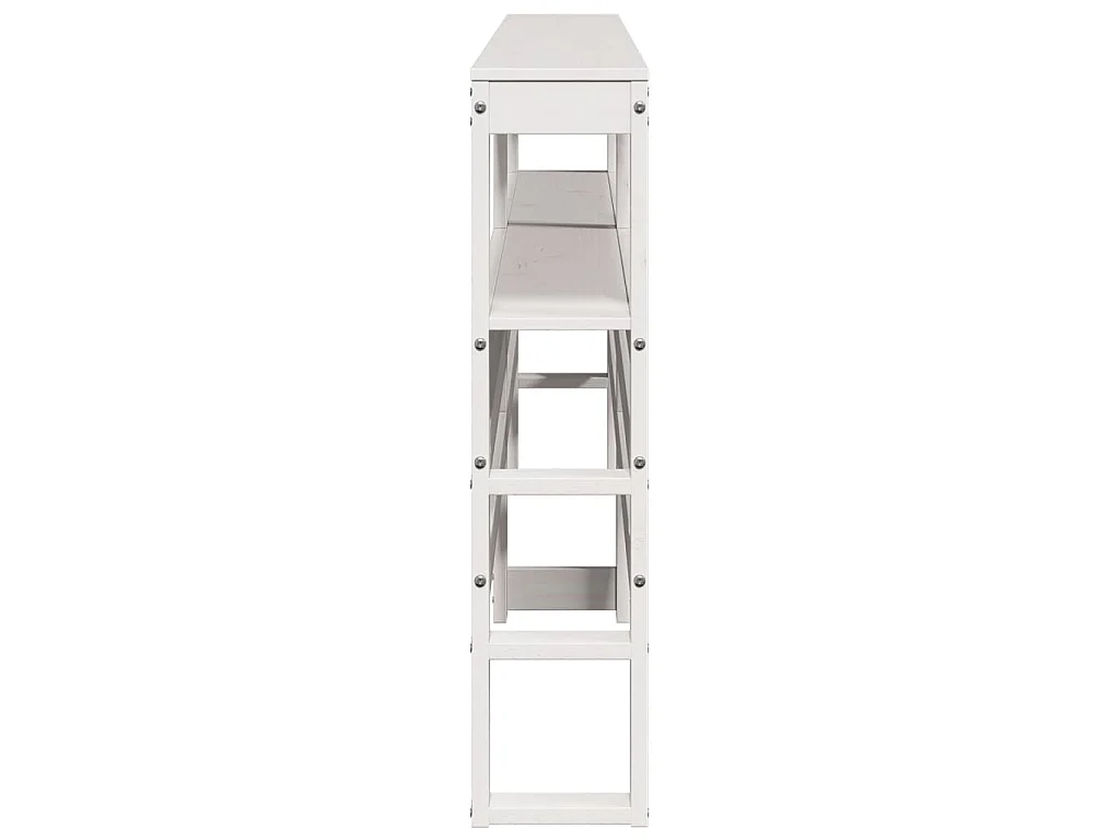 Tête de lit avec étagères blanc 180 cm bois massif de pin