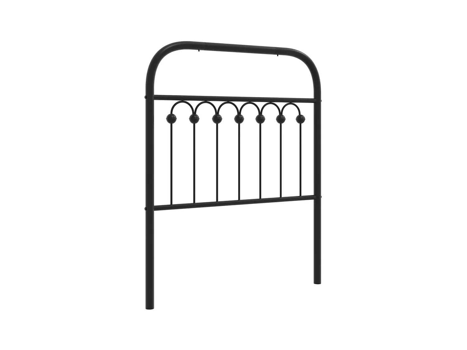 Kopfteil Metall Schwarz 80 cm