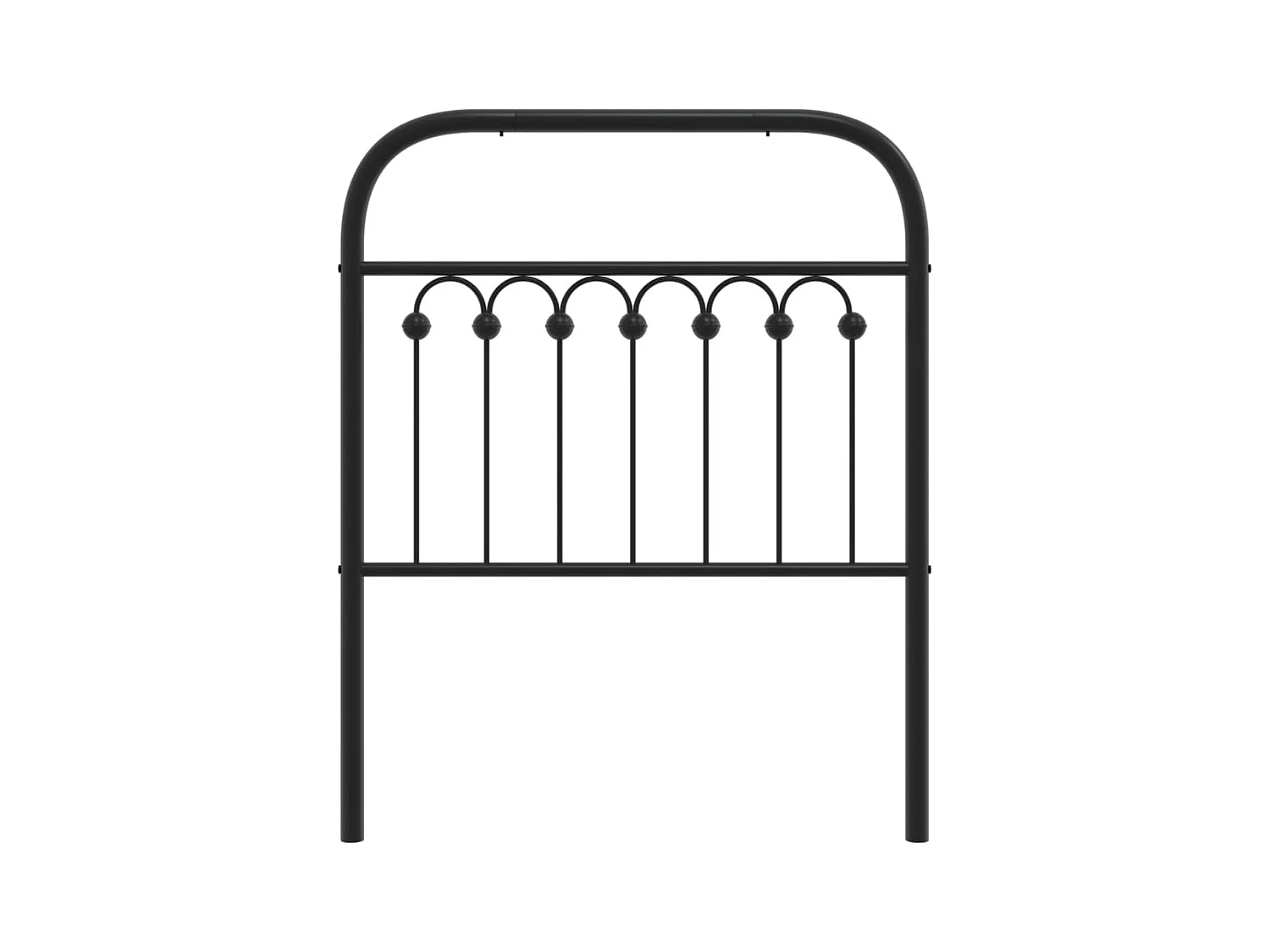 Kopfteil Metall Schwarz 80 cm